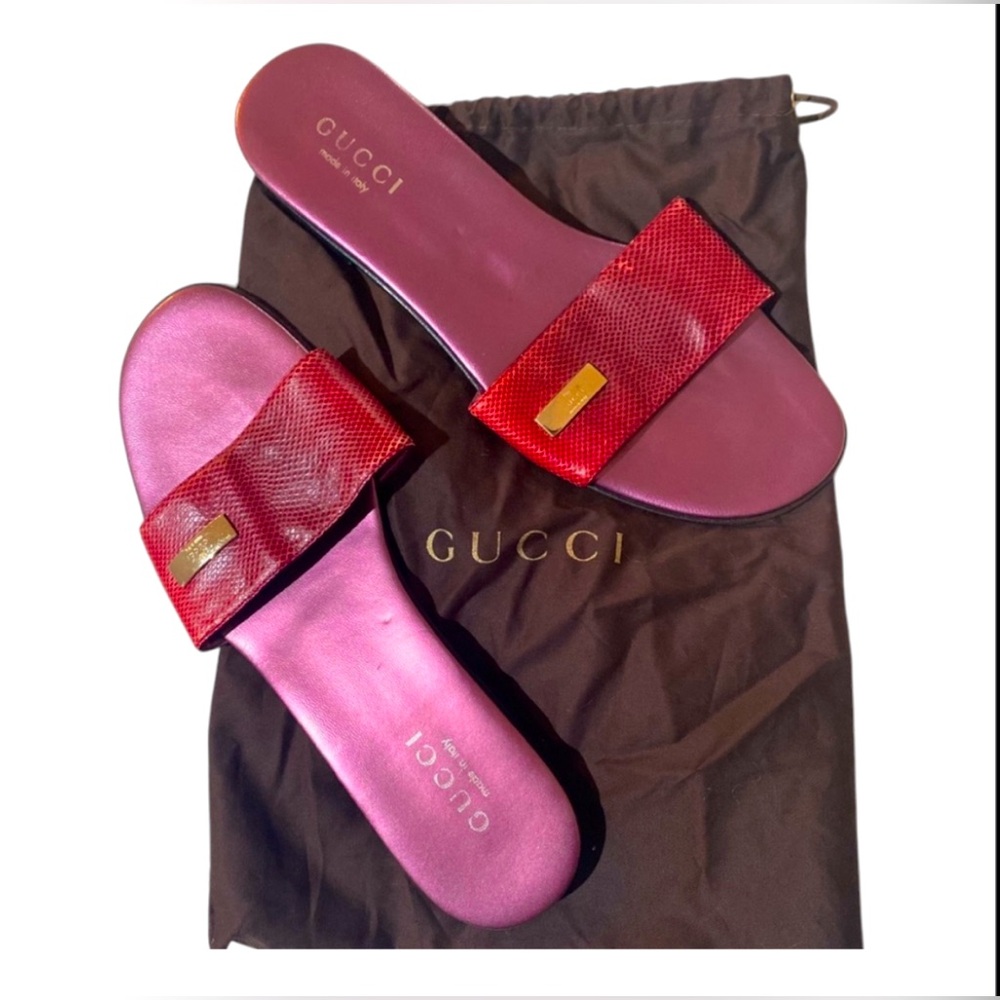 Gucci Vintage Women's Slide Sandals Size 39